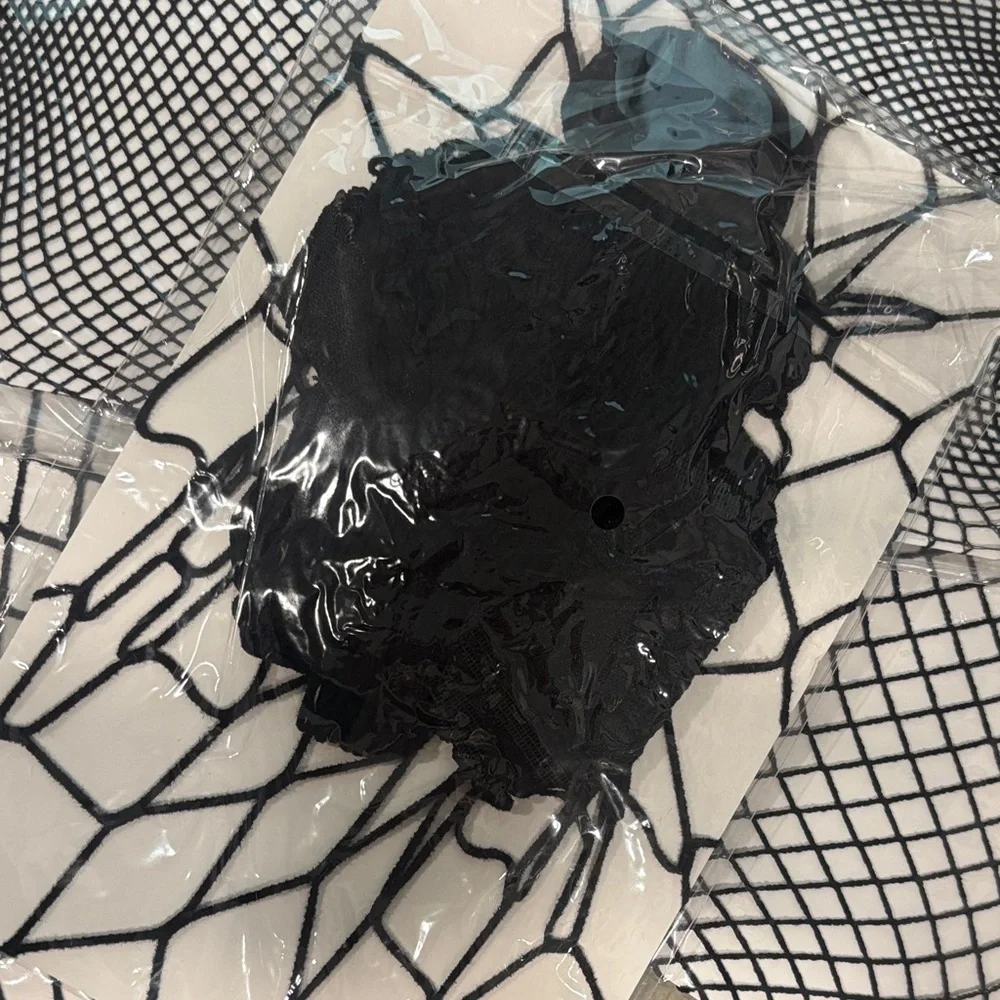 Black thigh high Fishnet Tights